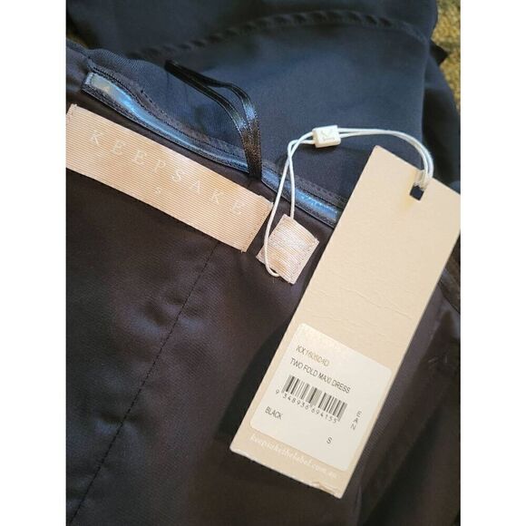 NWT Keepsake The Label Two Fold Maxi Dress Center Slit Off Shoulder Maxi Black - Picture 5 of 6